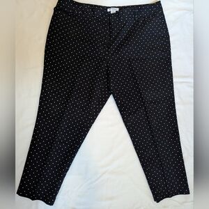 Women's Liz Claiborne Black & White Polka Dot Crop Pants